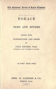 Cover of: Horace. by Horace