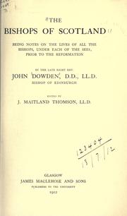 Cover of: The Bishops of Scotland by John Dowden