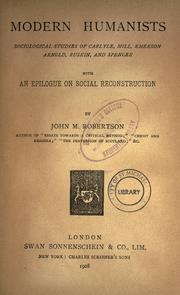 Cover of: Modern humanists by John Mackinnon Robertson