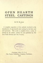 Cover of: Open hearth steel castings by W. M. Carr, W. M. Carr