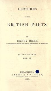 Lectures on the by Reed, Henry