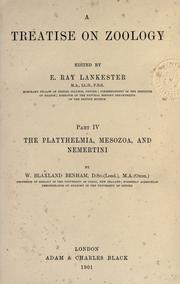 Cover of: A treatise on zoology. by Lankester, E. Ray Sir