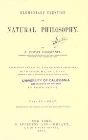 Cover of: Elementary treatise on natural philosophy by A. Privat-Deschanel, A. Privat-Deschanel