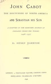 Cover of: John Cabot by Henry Harrisse