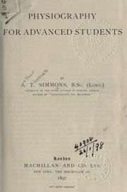 Cover of: Physiography for advanced students.