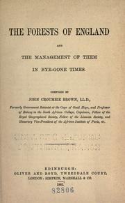 Cover of: The forests of England and the management of them in bye-gone times. by John Croumbie Brown