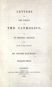 Cover of: Letters on the subject of the Catholics by Sydney Smith