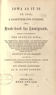Iowa as it is in 1855 by Nathan H. Parker