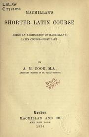 Cover of: Macmillan's shorter Latin course by A. M. Cook, A. M. Cook