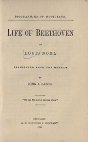 Life of Beethoven by Ludwig Nohl