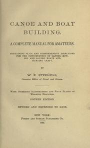 Cover of: Canoe and boat building