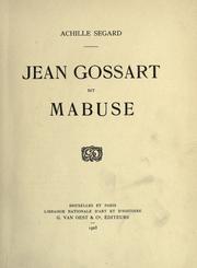 Cover of: Jean Gossart dit Mabuse.