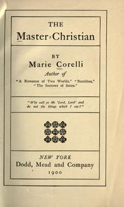 Cover of: The master-Christian by Marie Corelli, Marie Corelli