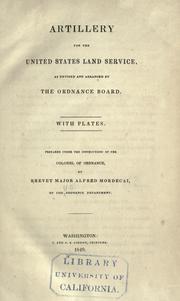Cover of: Artillery for the United States land service