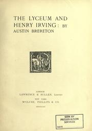 Cover of: The Lyceum and Henry Irving. by Austin Brereton