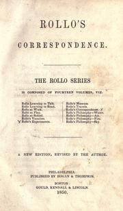 Cover of: Rollo's correspondence by Jacob Abbott, Jacob Abbott