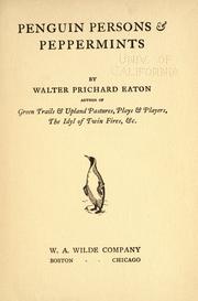 Cover of: Penguin persons & peppermints by Eaton, Walter Prichard