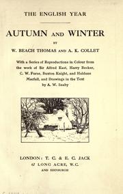 Cover of: The English year. by William Beach Thomas
