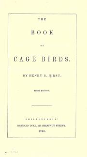 Cover of: The book of cage birds