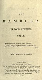 Cover of: The rambler. by Samuel Johnson