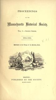 Cover of: Proceedings of the Massachusetts Historical Society. by Massachusetts Historical Society