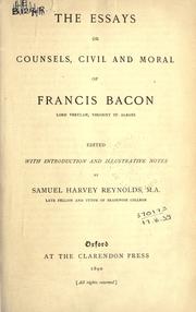 Cover of: The  essays by Francis Bacon