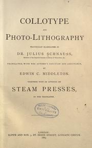 Cover of: Collotype and photo-lithography