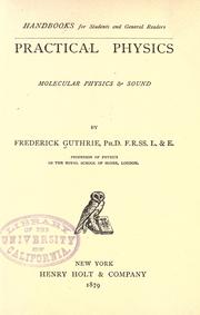 Practical physics by Frederick Guthrie