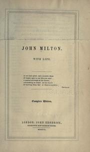Cover of: [Poetical works by John Milton