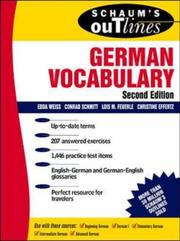 Cover of: Schaum's Outlines of German Vocabulary