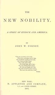 Cover of: The new nobility.: A story of Europe and America.