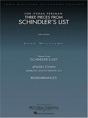 Cover of: Three Pieces from Schindler's List: Violin and Piano