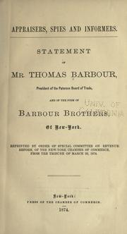 Cover of: Appraisers, spies and informers. by Barbour, Thomas, Barbour, Thomas