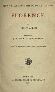 Cover of: Florence by Grant Allen, Grant Allen