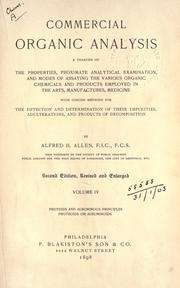 Cover of: An introduction to the practice of commercial organic analysis by Alfred Henry Allen