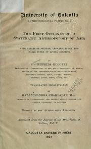 Cover of: The first outlines of a systematic anthropology of Asia by Vincenzo Giuffrida-Ruggeri