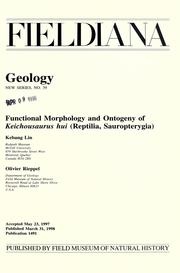 Cover of: Functional morphology and ontogeny of Keichousaurus hui (Reptilia, Sauropterygia)