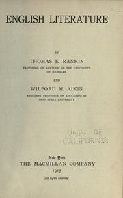 Cover of: English literature by Rankin, Thomas Ernest