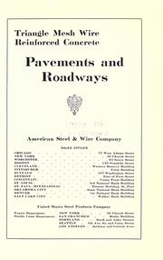 Cover of: Triangle mesh wire: reinforced concrete pavements and roadways.