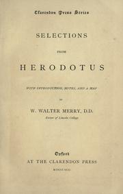 Cover of: Selections from Herodotus. by Herodotus