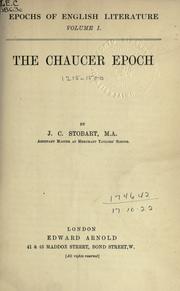 Cover of: The Chaucer epoch 1215-1500.