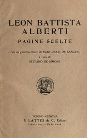 Cover of: Pagine scelte [di] Leon Battista Alberti. by Leon Battista Alberti