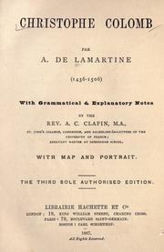 Cover of: Christophe Colomb by Alphonse de Lamartine