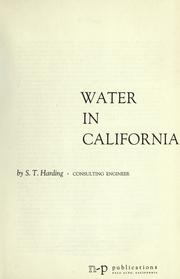 Water in California by S. T. Harding