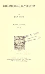 Cover of: The American revolution by John Fiske