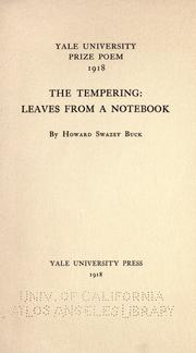 Cover of: The tempering: leaves from a notebook.