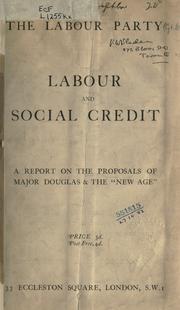 Cover of: Labour and Social Credit by Labour Party