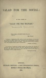 Cover of: Salad for the social by Frederick Saunders