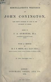 Cover of: Miscellaneous writings. by John Conington