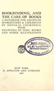 Cover of: Bookbinding, and the care of books by Douglas Cockerell